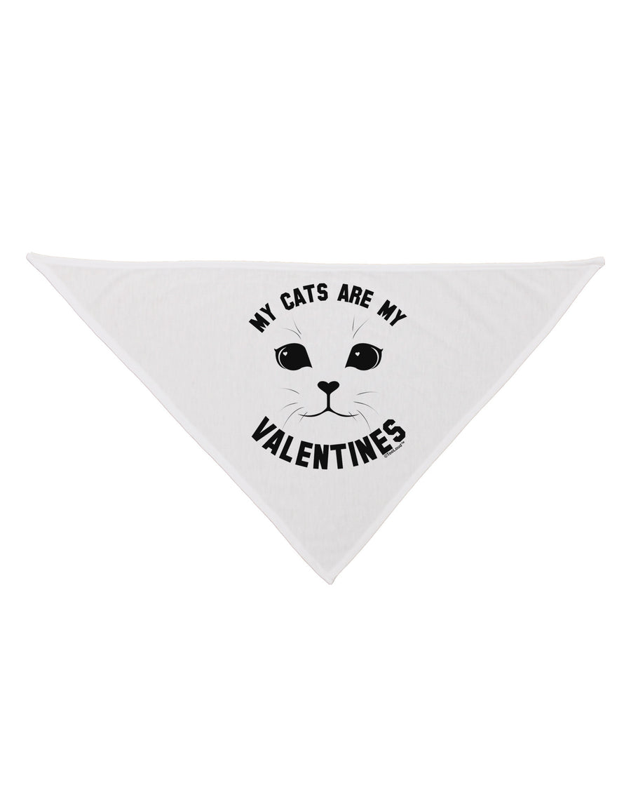 My Cats are my Valentines Dog Bandana 26&#x22; by-Dog Bandana-TooLoud-White-One-Size-Fits-Most-Davson Sales