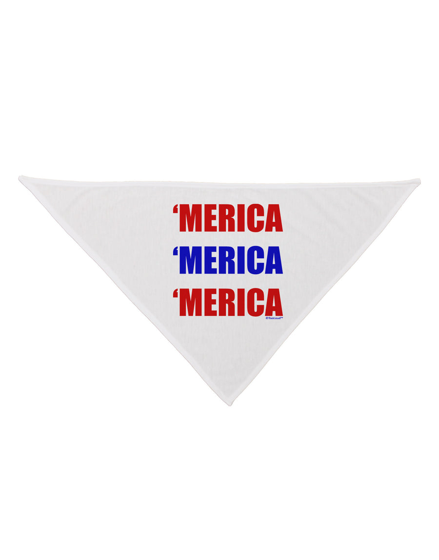 Merica Merica Merica - Red and Blue Dog Bandana 26-Dog Bandana-TooLoud-White-One-Size-Fits-Most-Davson Sales