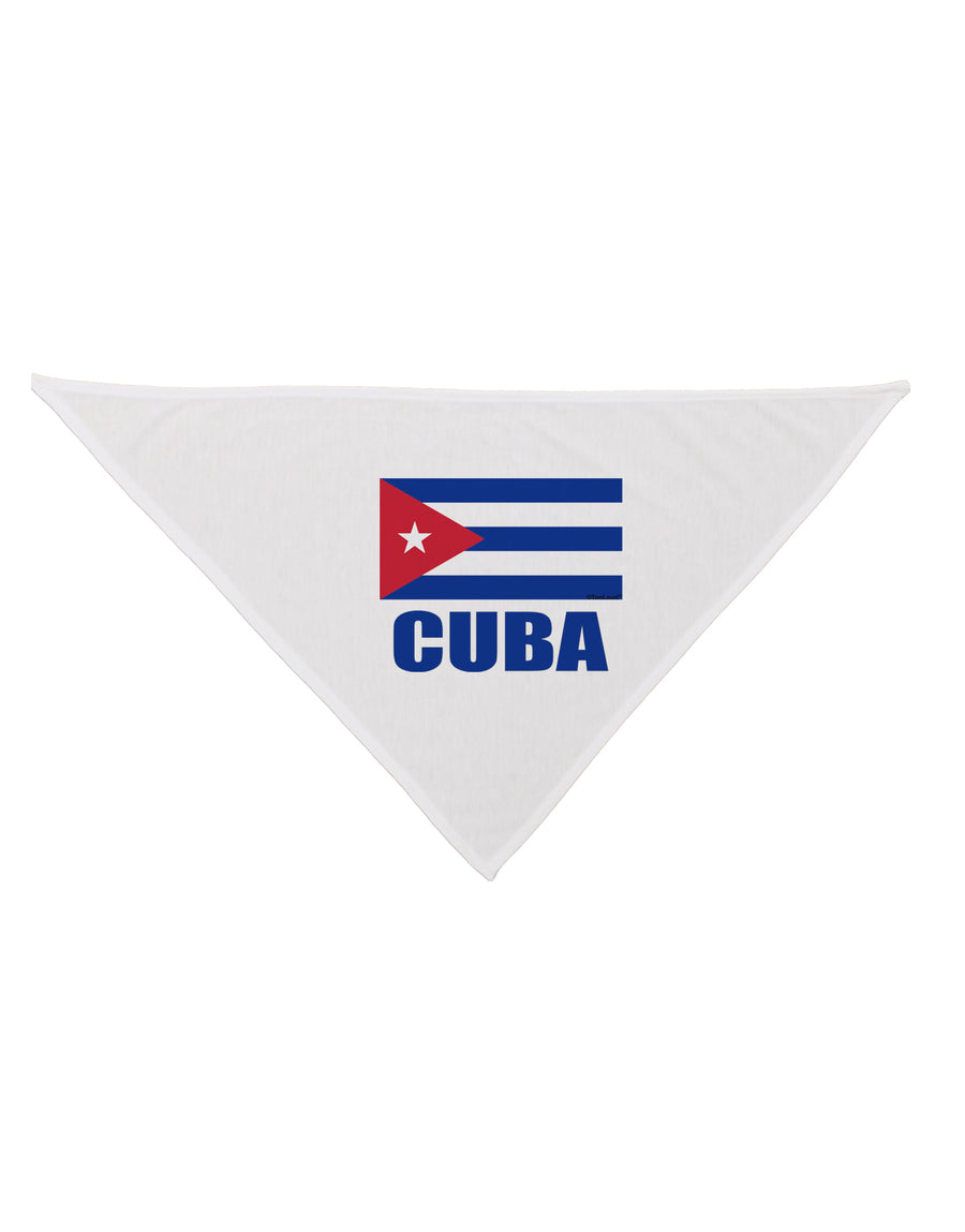 Cuba Flag Cuban Pride Dog Bandana 26 by TooLoud-Dog Bandana-TooLoud-White-One-Size-Fits-Most-Davson Sales