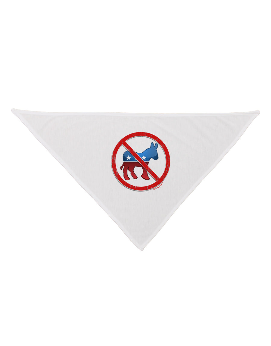 Distressed No Democrats Sign Dog Bandana 26-Dog Bandana-TooLoud-White-One-Size-Fits-Most-Davson Sales