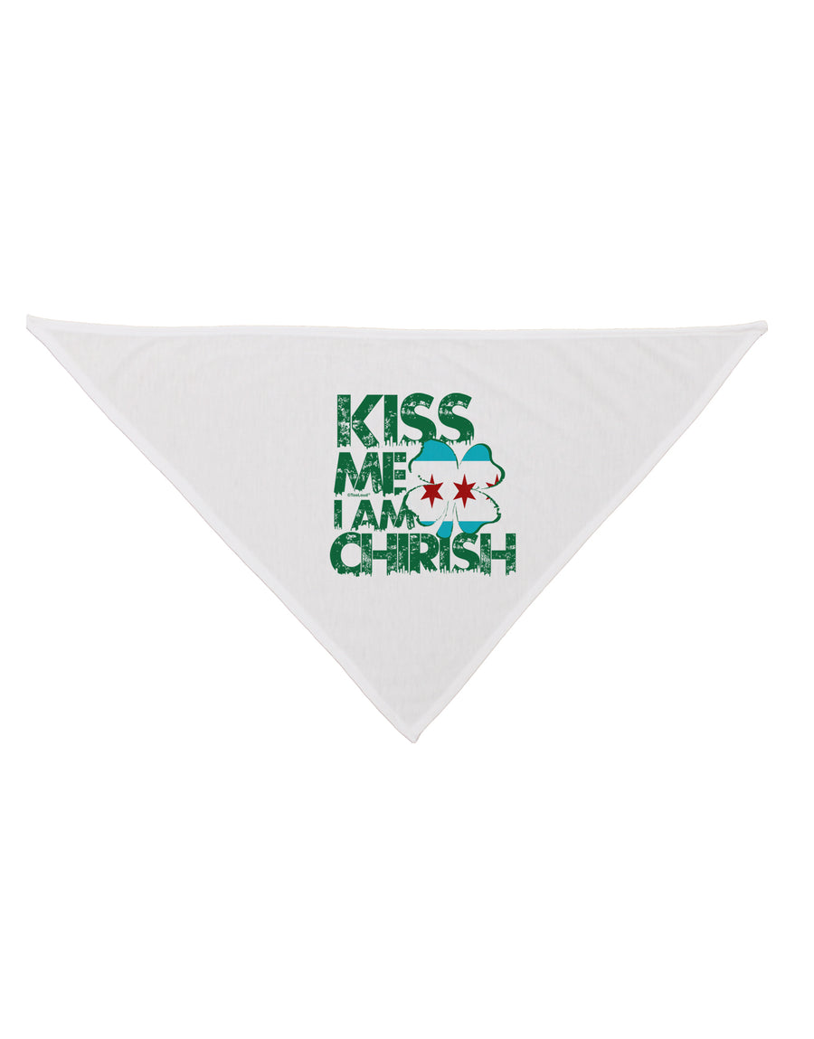 Kiss Me I'm Chirish Dog Bandana 26 by TooLoud-Clothing-TooLoud-White-One-Size-Fits-Most-Davson Sales
