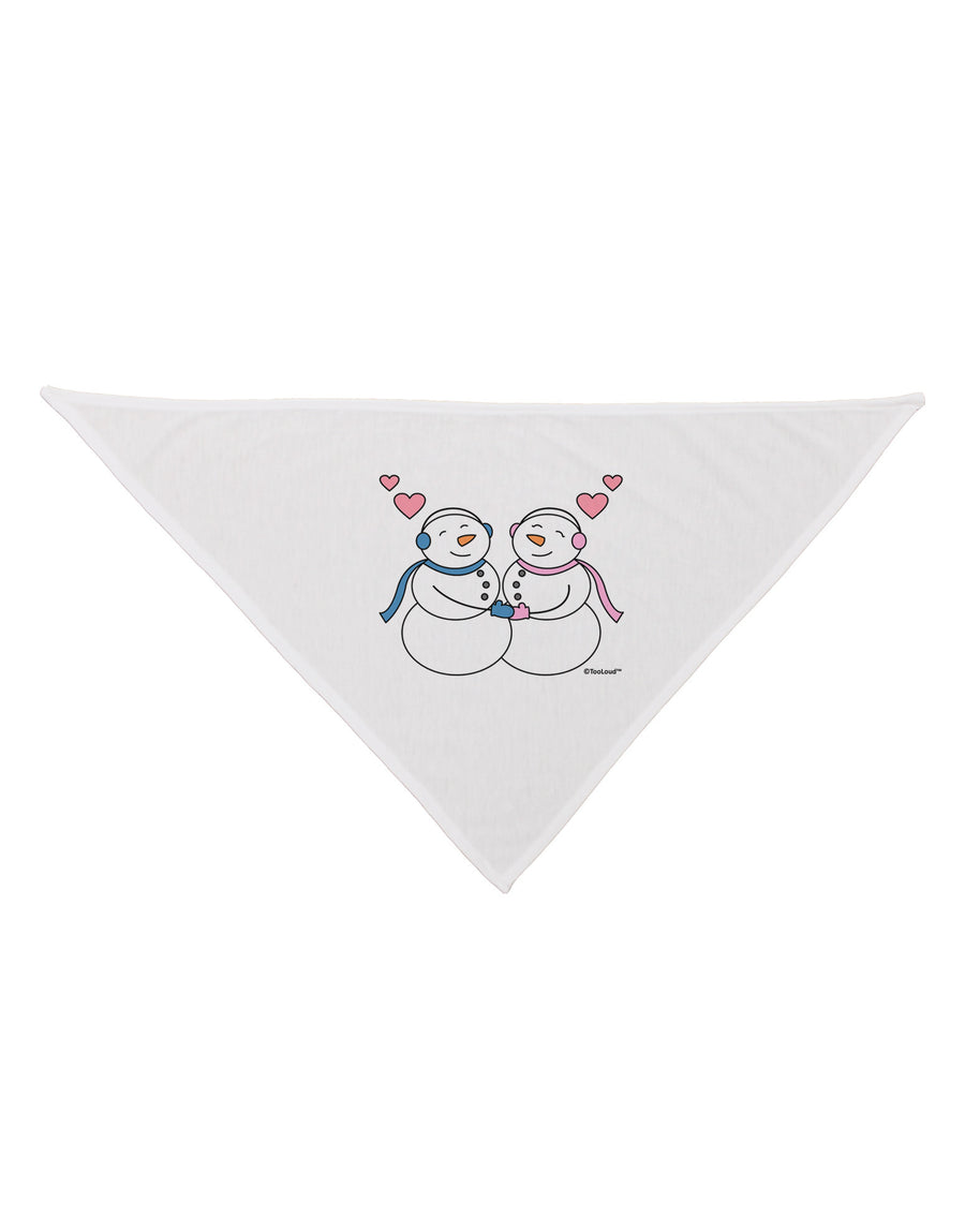 Cute Snowman and Snowwoman Couple Dog Bandana 26 by TooLoud-Dog Bandana-TooLoud-White-One-Size-Fits-Most-Davson Sales