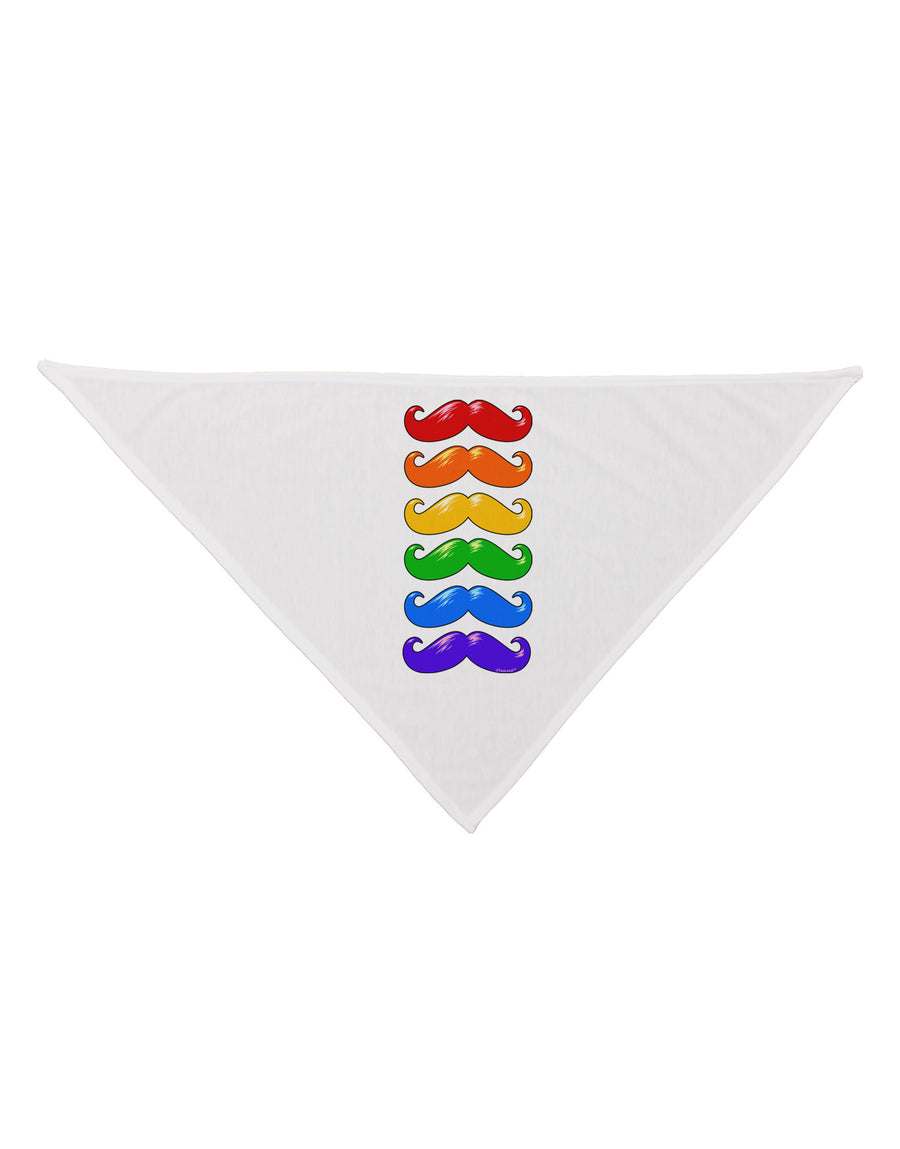 Colorful Rainbow Mustaches Dog Bandana 26-Dog Bandana-TooLoud-White-One-Size-Fits-Most-Davson Sales