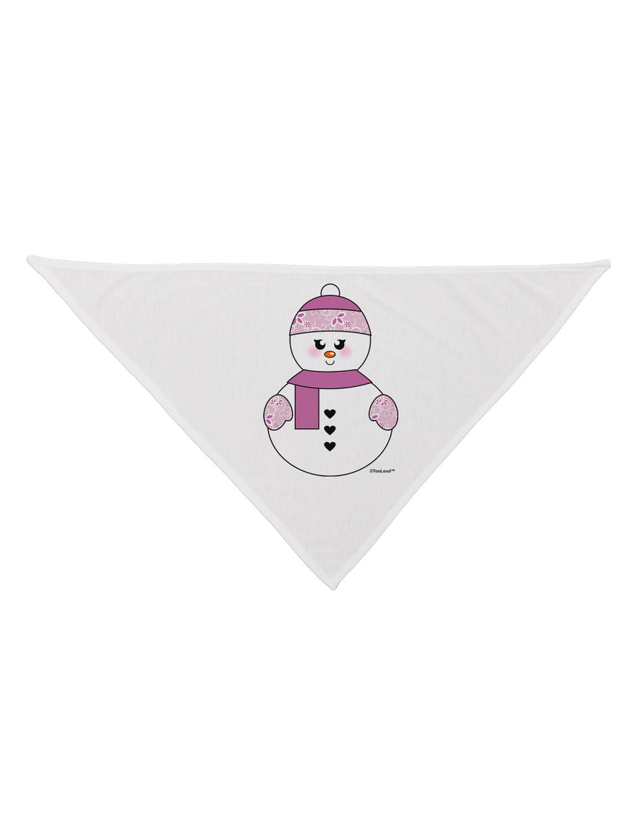 Cute Girl Snowman - Christmas Dog Bandana 26 by TooLoud-Dog Bandana-TooLoud-White-One-Size-Fits-Most-Davson Sales