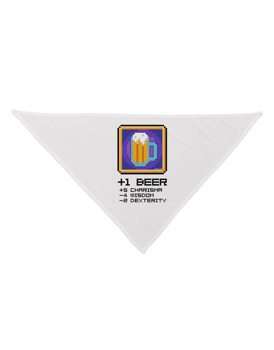 Pixel Beer Item Dog Bandana 26"-Dog Bandana-TooLoud-White-One-Size-Fits-Most-Davson Sales