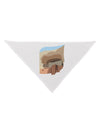 Montezuma Castle Artwork Dog Bandana 26-Dog Bandana-TooLoud-White-One-Size-Fits-Most-Davson Sales