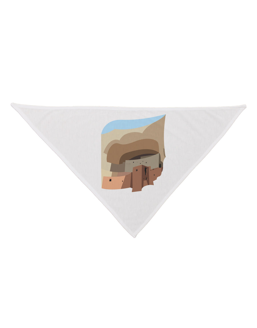 Montezuma Castle Artwork Dog Bandana 26-Dog Bandana-TooLoud-White-One-Size-Fits-Most-Davson Sales