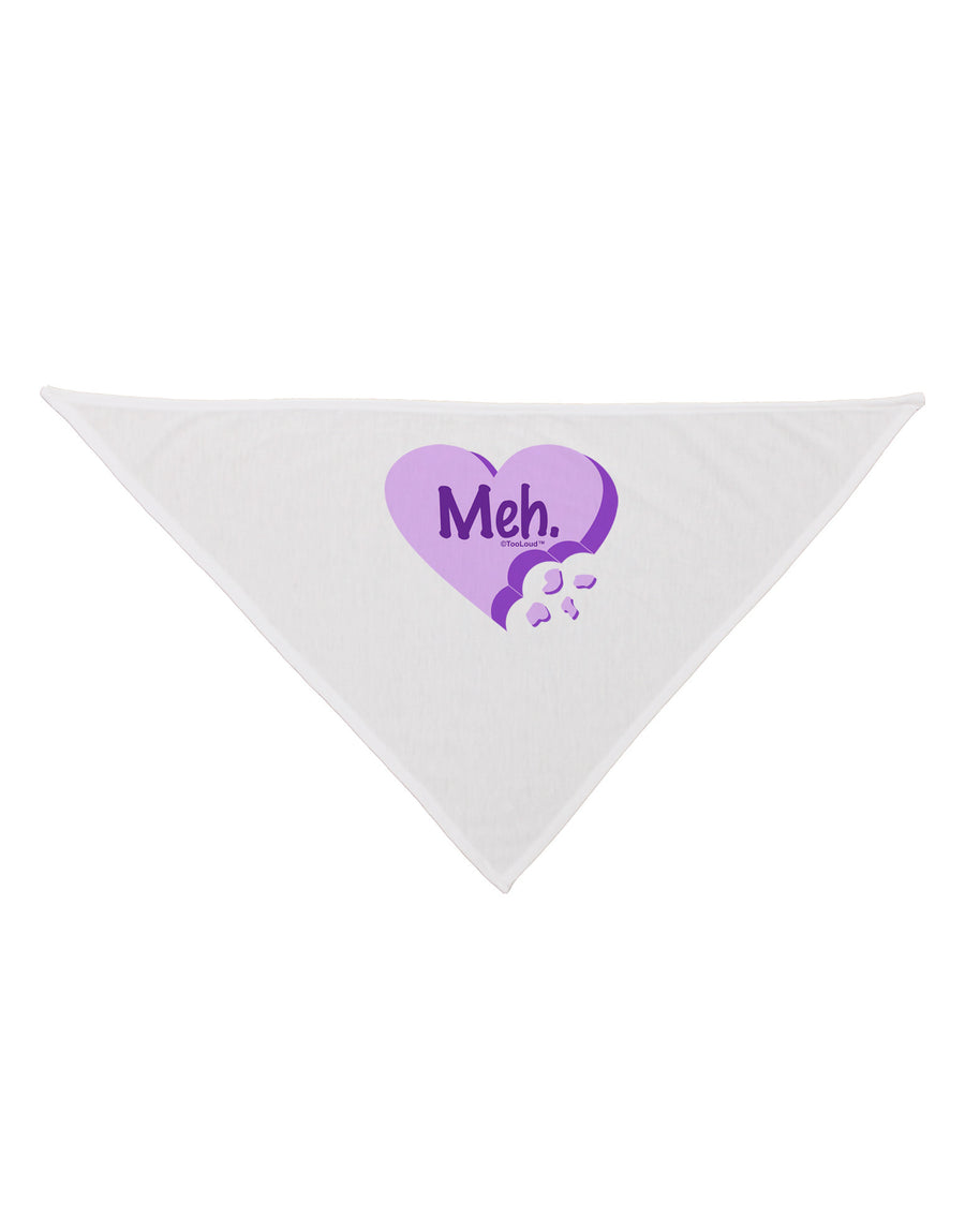 Meh Candy Heart Purple - Valentines Day Dog Bandana 26 by TooLoud-Dog Bandana-TooLoud-White-One-Size-Fits-Most-Davson Sales