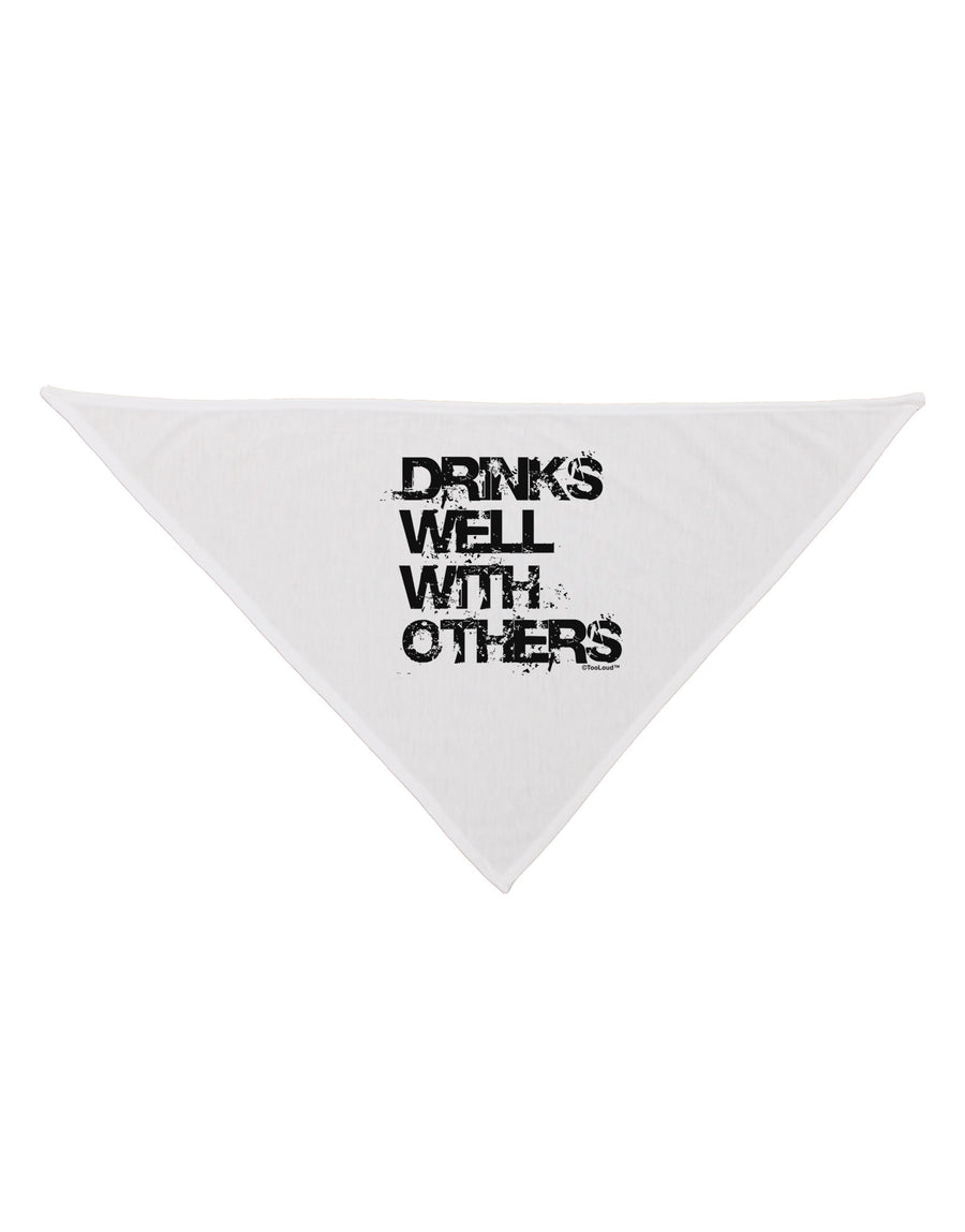 Drinks Well With Others Dog Bandana 26 by TooLoud-Dog Bandana-TooLoud-White-One-Size-Fits-Most-Davson Sales