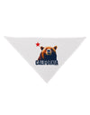 California Republic Design - Grizzly Bear and Star Dog Bandana 26 by TooLoud-Dog Bandana-TooLoud-White-One-Size-Fits-Most-Davson Sales