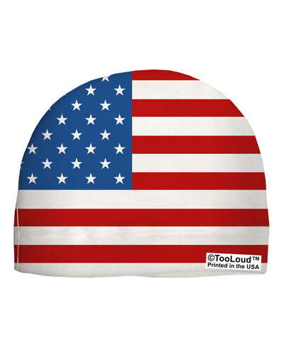 TooLoud USA Flag AOP Adult Fleece Beanie Cap Hat All Over Print-Beanie-TooLoud-White-One-Size-Fits-Most-Davson Sales