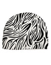 Zebra Print Adult Fleece Beanie Cap Hat All Over Print-Beanie-TooLoud-White-One-Size-Fits-Most-Davson Sales