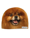 Adorable Red Pomeranian Adult Fleece Beanie Cap Hat All Over Print-Beanie-TooLoud-White-One-Size-Fits-Most-Davson Sales