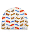 Onomatopoeia All Over Print Adult Fleece Beanie Cap Hat All Over Print-Beanie-TooLoud-White-One-Size-Fits-Most-Davson Sales