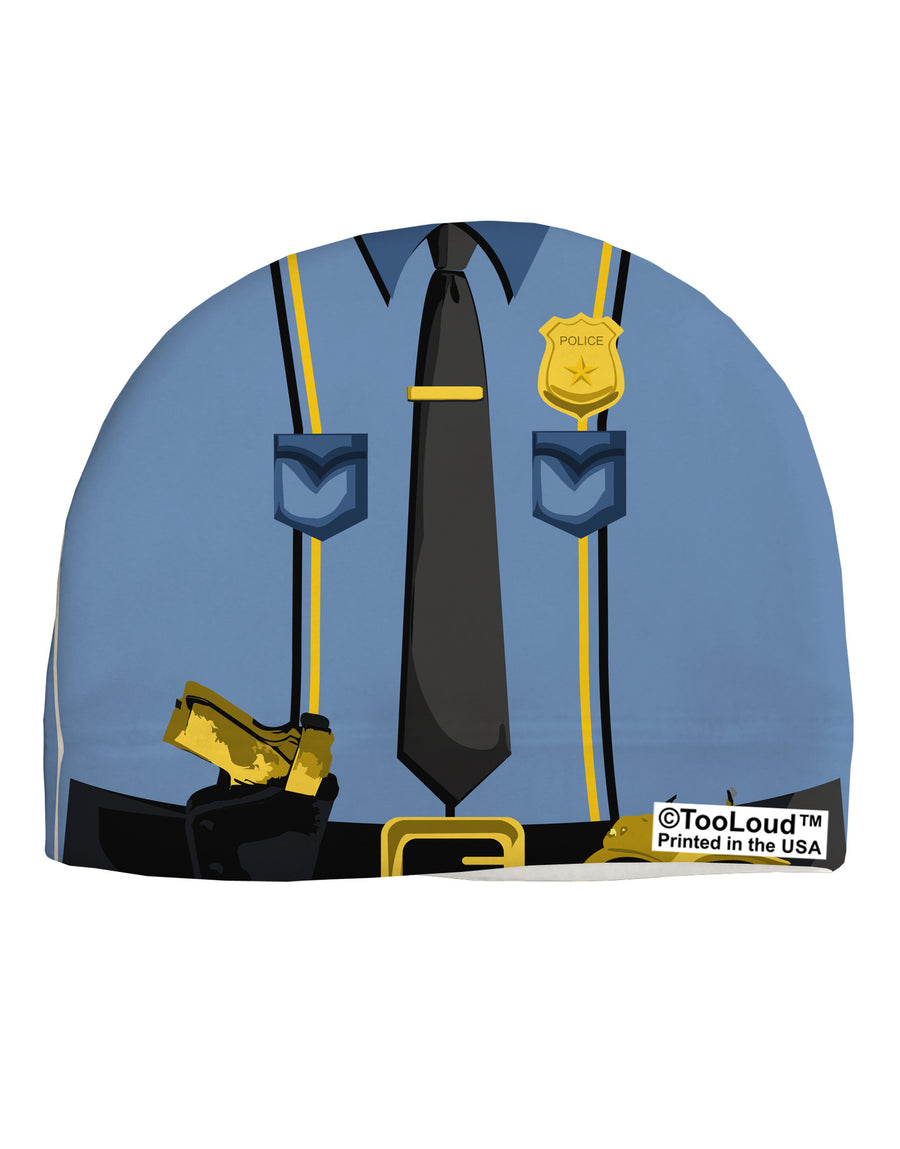 Police Blue-Gold AOP Adult Fleece Beanie Cap Hat All Over Print-Beanie-TooLoud-White-One-Size-Fits-Most-Davson Sales