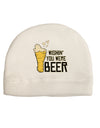 Wishin you were Beer Adult Fleece Beanie Cap Hat-Beanie-TooLoud-White-One-Size-Fits-Most-Davson Sales