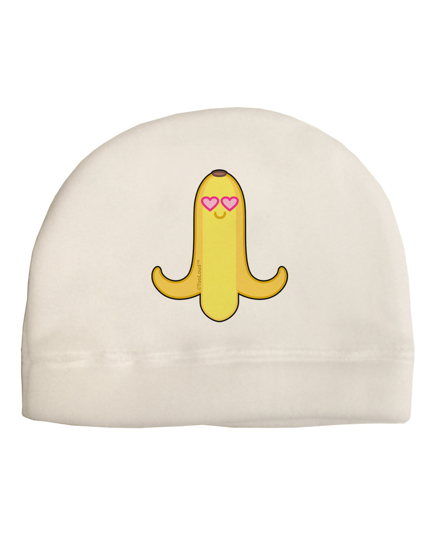 Infatuated Banana - Heart Eyes Adult Fleece Beanie Cap Hat by TooLoud-Beanie-TooLoud-White-One-Size-Fits-Most-Davson Sales