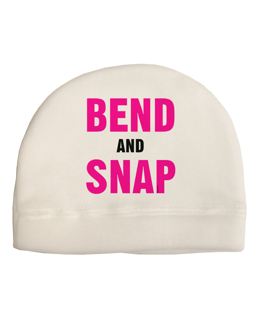 Bend and Snap Pink Text Child Fleece Beanie Cap Hat-Beanie-TooLoud-White-One-Size-Fits-Most-Davson Sales