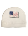 Veterans Scripted Flag Adult Fleece Beanie Cap Hat-Beanie-TooLoud-White-One-Size-Fits-Most-Davson Sales