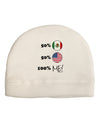 Mexican American 100 Percent Me Child Fleece Beanie Cap Hat-Beanie-TooLoud-White-One-Size-Fits-Most-Davson Sales