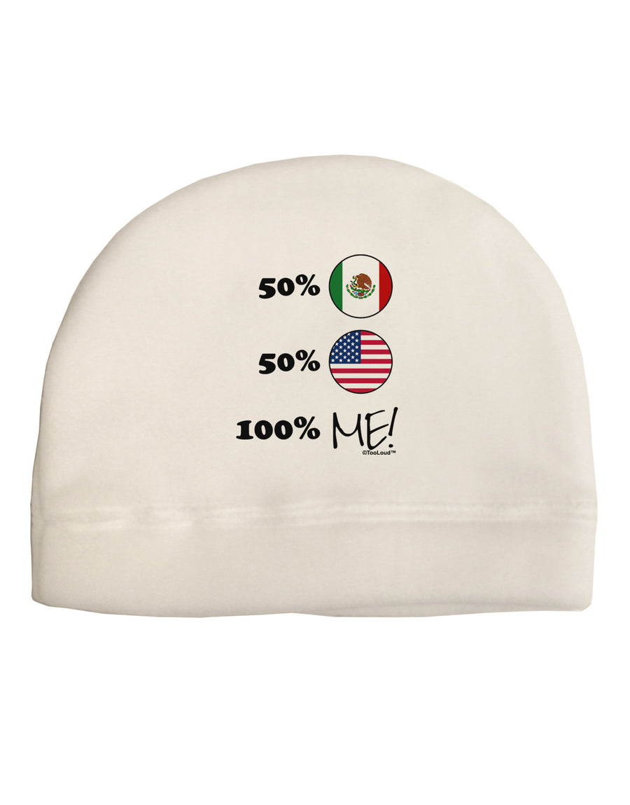 Mexican American 100 Percent Me Child Fleece Beanie Cap Hat-Beanie-TooLoud-White-One-Size-Fits-Most-Davson Sales