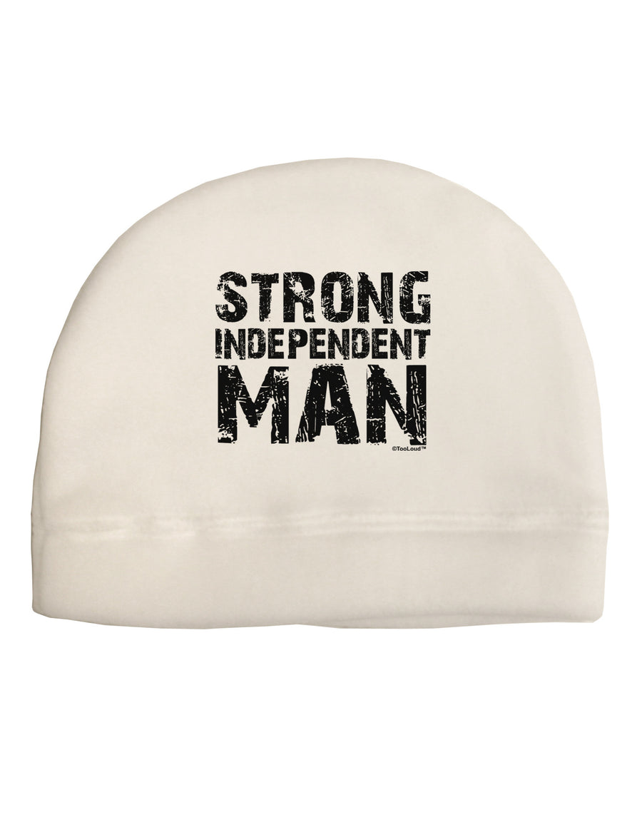 Strong Independent Man Adult Fleece Beanie Cap Hat-Beanie-TooLoud-White-One-Size-Fits-Most-Davson Sales