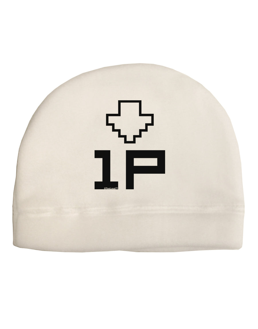 Player One Couples Design Adult Fleece Beanie Cap Hat-Beanie-TooLoud-White-One-Size-Fits-Most-Davson Sales