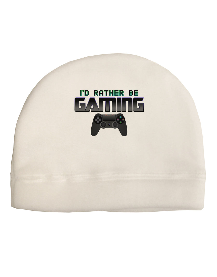 I'd Rather Be Gaming Child Fleece Beanie Cap Hat-Beanie-TooLoud-White-One-Size-Fits-Most-Davson Sales