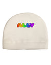 LGBT Ally Rainbow Text Child Fleece Beanie Cap Hat by TooLoud-Beanie-TooLoud-White-One-Size-Fits-Most-Davson Sales