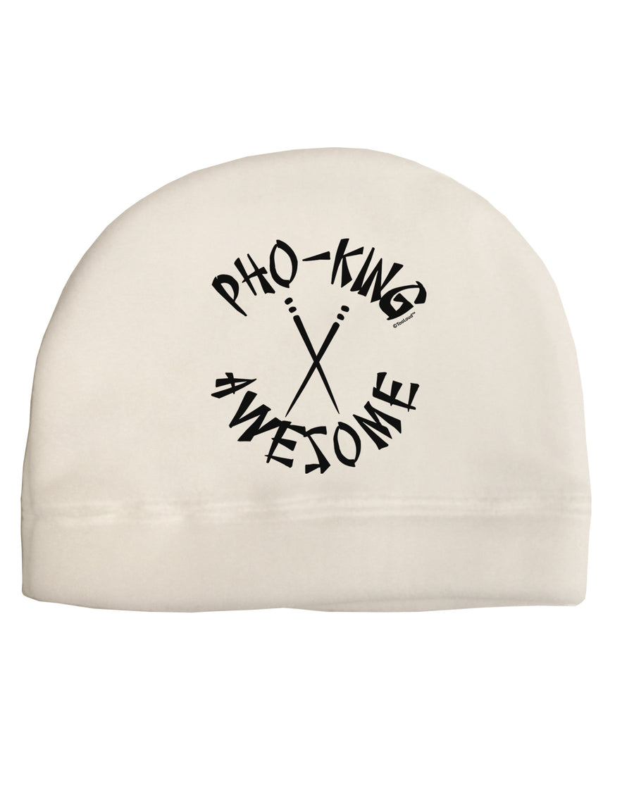 PHO KING AWESOME, Funny Vietnamese Soup Vietnam Foodie Child Fleece Beanie Cap Hat-Beanie-TooLoud-White-One-Size-Fits-Most-Davson Sales