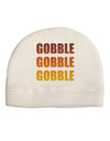 Gobble Gobble Gobble - Thanksgiving Child Fleece Beanie Cap Hat-Beanie-TooLoud-White-One-Size-Fits-Most-Davson Sales