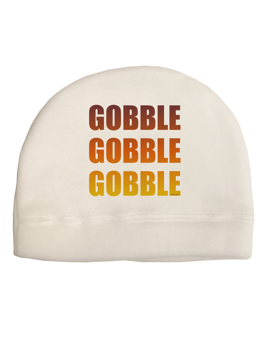 Gobble Gobble Gobble - Thanksgiving Child Fleece Beanie Cap Hat-Beanie-TooLoud-White-One-Size-Fits-Most-Davson Sales