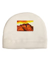 San Juan Mountain Range CO Child Fleece Beanie Cap Hat-Beanie-TooLoud-White-One-Size-Fits-Most-Davson Sales