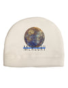 Planet Mercury Text Adult Fleece Beanie Cap Hat-Beanie-TooLoud-White-One-Size-Fits-Most-Davson Sales