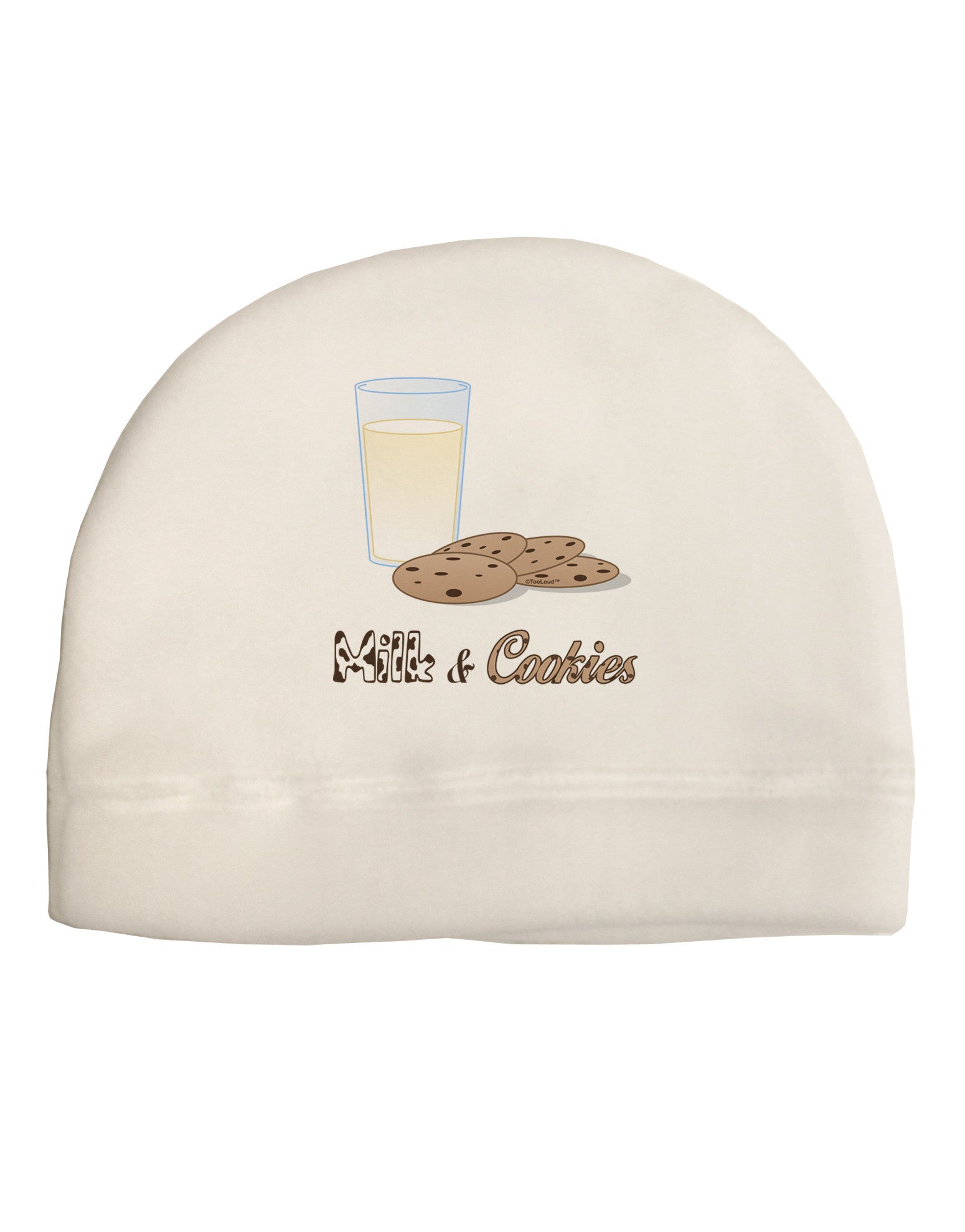 Milk and Cookies Design Text Adult Fleece Beanie Cap Hat-Beanie-TooLoud-White-One-Size-Fits-Most-Davson Sales