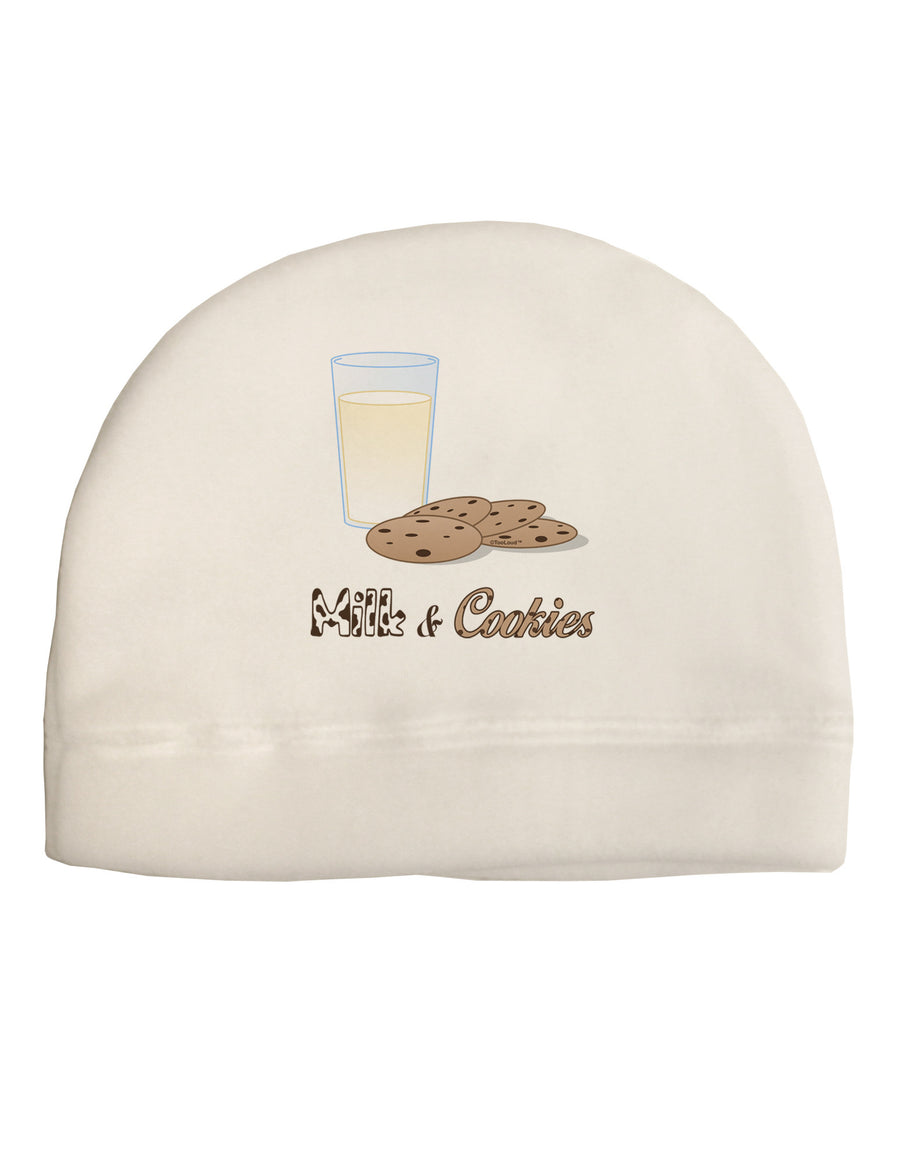 Milk and Cookies Design Text Adult Fleece Beanie Cap Hat-Beanie-TooLoud-White-One-Size-Fits-Most-Davson Sales