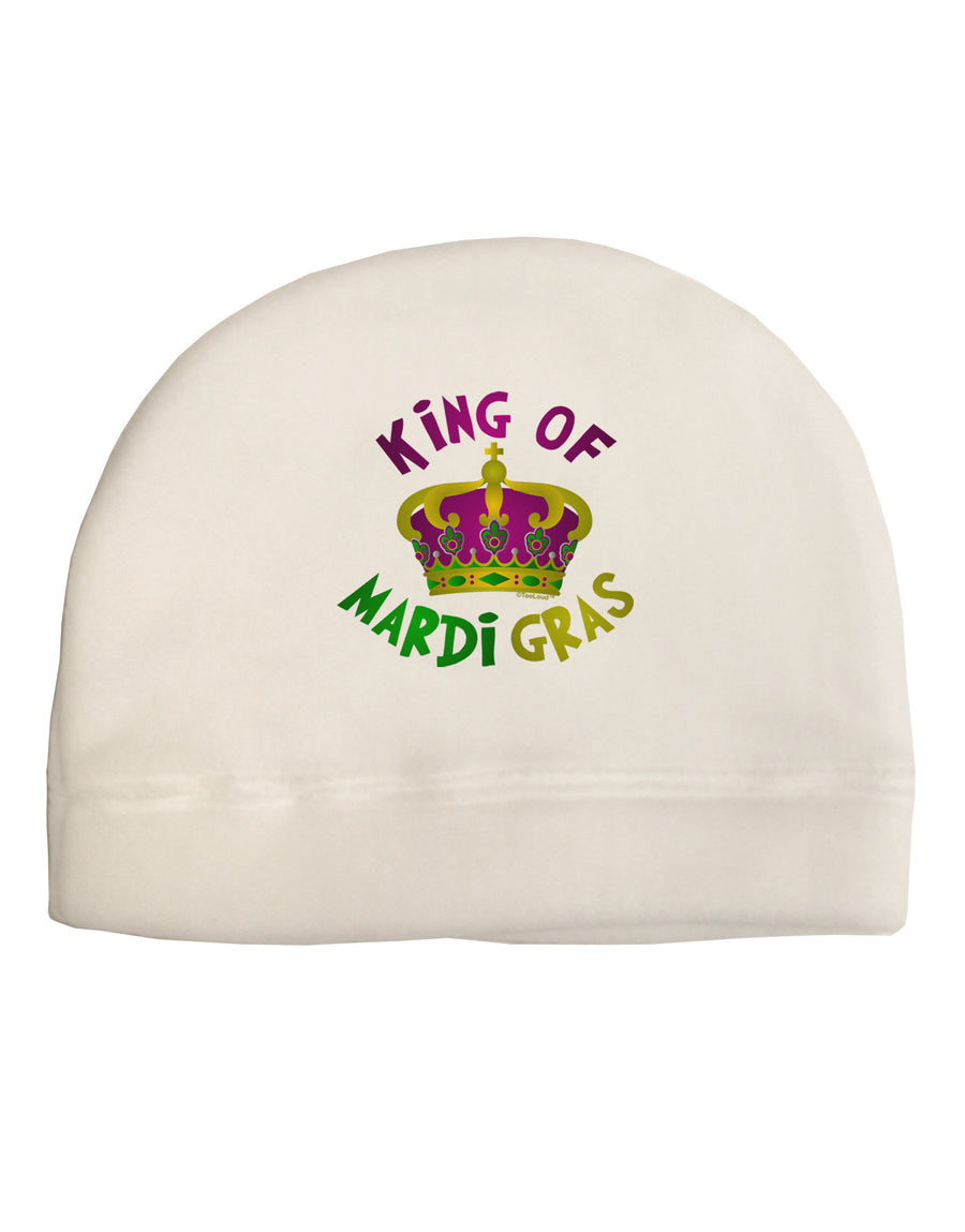 King Of Mardi Gras Child Fleece Beanie Cap Hat-Beanie-TooLoud-White-One-Size-Fits-Most-Davson Sales