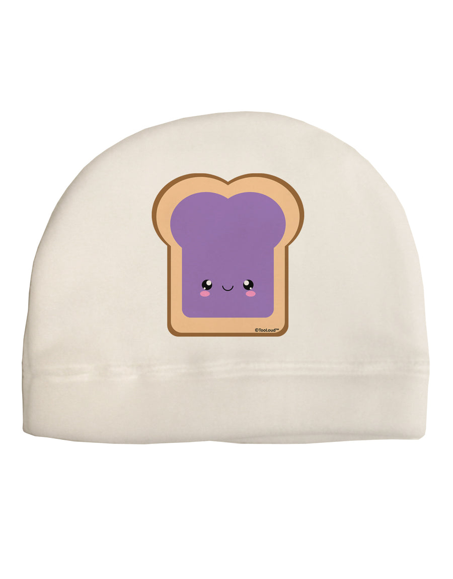 Cute Matching Design - PB and J - Jelly Adult Fleece Beanie Cap Hat by TooLoud-Beanie-TooLoud-White-One-Size-Fits-Most-Davson Sales