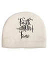 Faith Conquers Fear Child Fleece Beanie Cap Hat-Beanie-TooLoud-White-One-Size-Fits-Most-Davson Sales