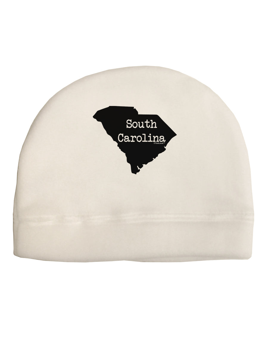 South Carolina - United States Shape Child Fleece Beanie Cap Hat by TooLoud-Beanie-TooLoud-White-One-Size-Fits-Most-Davson Sales