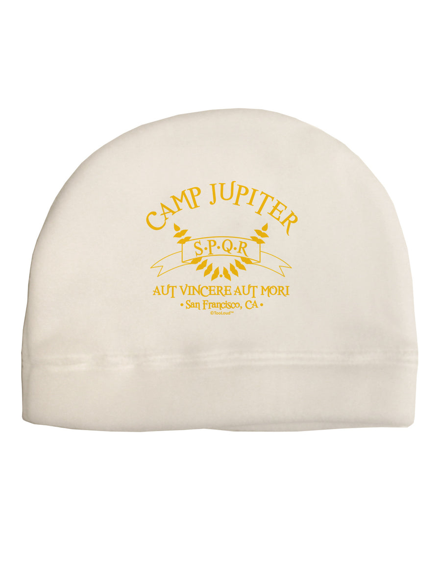 Camp Jupiter - SPQR Banner - Gold Adult Fleece Beanie Cap Hat by TooLoud-Beanie-TooLoud-White-One-Size-Fits-Most-Davson Sales