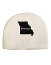 Missouri - United States Shape Adult Fleece Beanie Cap Hat-Beanie-TooLoud-White-One-Size-Fits-Most-Davson Sales