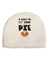 Eat Your Pie Adult Fleece Beanie Cap Hat-Beanie-TooLoud-White-One-Size-Fits-Most-Davson Sales