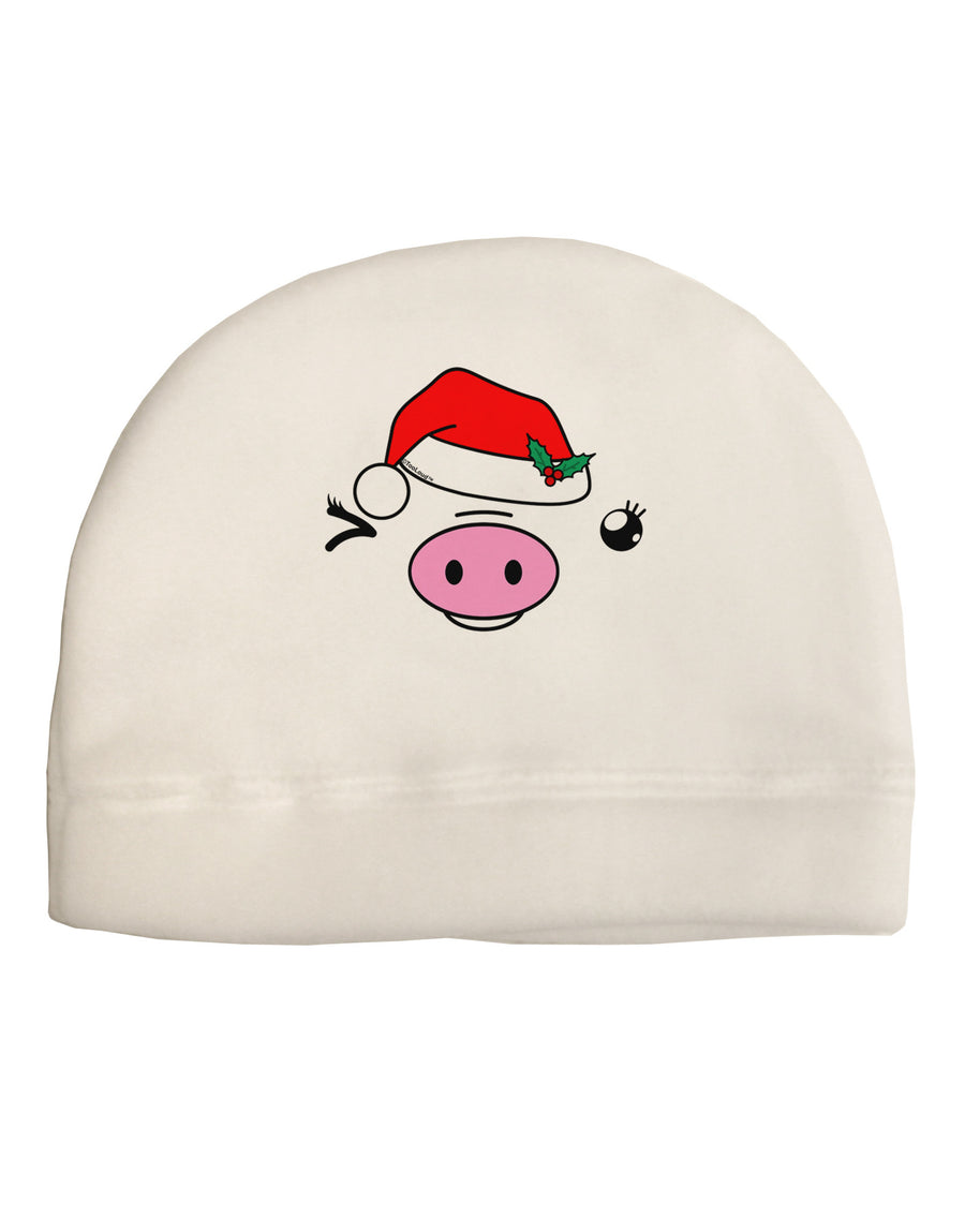 Kyu-T Face Oinkette Santa Hat Girl Pig Child Fleece Beanie Cap Hat-Beanie-TooLoud-White-One-Size-Fits-Most-Davson Sales