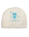 Is It Christmas Yet - Yeti Abominable Snowman Adult Fleece Beanie Cap Hat-Beanie-TooLoud-White-One-Size-Fits-Most-Davson Sales