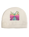 Current Year Graduation Color Adult Fleece Beanie Cap Hat-Beanie-TooLoud-White-One-Size-Fits-Most-Davson Sales