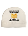 Dogs Are Like Potato Chips Adult Fleece Beanie Cap Hat-Beanie-TooLoud-White-One-Size-Fits-Most-Davson Sales