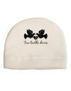 Two Turtle Doves Text Adult Fleece Beanie Cap Hat-Beanie-TooLoud-White-One-Size-Fits-Most-Davson Sales