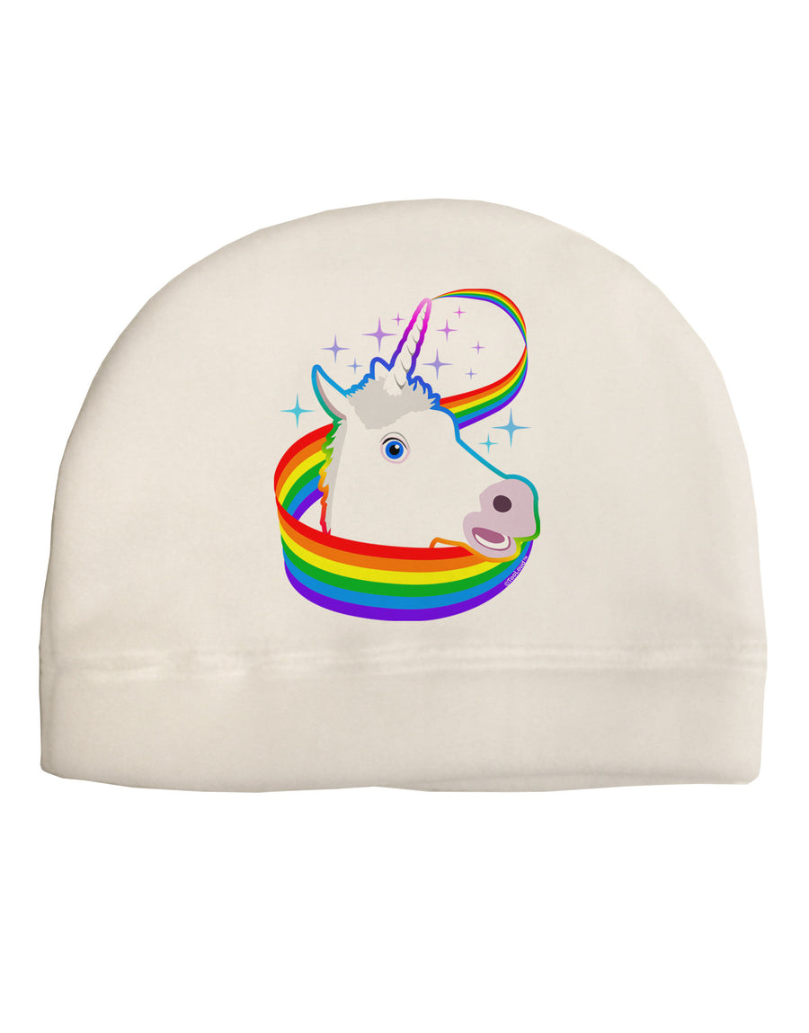 Magical Horn Rainbow Unicorn Adult Fleece Beanie Cap Hat-Beanie-TooLoud-White-One-Size-Fits-Most-Davson Sales