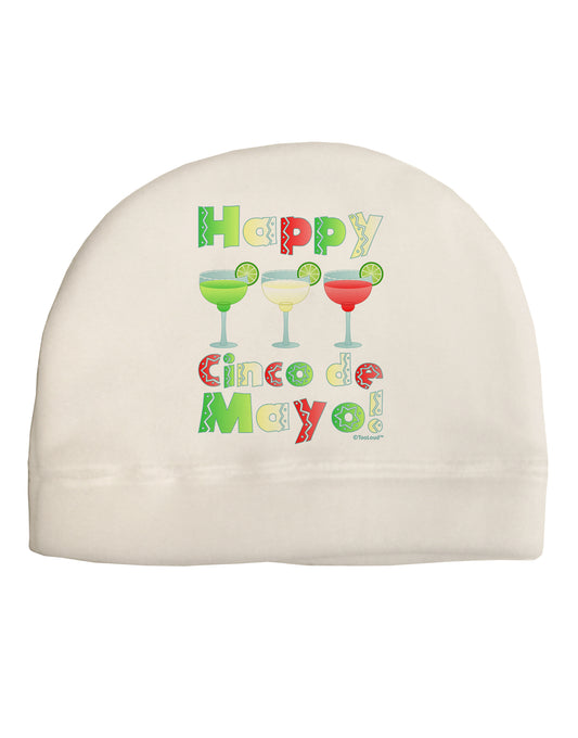 Margaritas - Mexican Flag Colors - Happy Cinco de Mayo Child Fleece Beanie Cap Hat by TooLoud-Beanie-TooLoud-White-One-Size-Fits-Most-Davson Sales